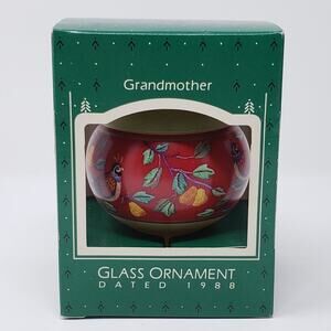 1988 Hallmark Grandmother Glass Bulb Holiday Christmas Ornament.
